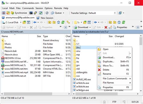 Independent access of moveable Winscp 5.15